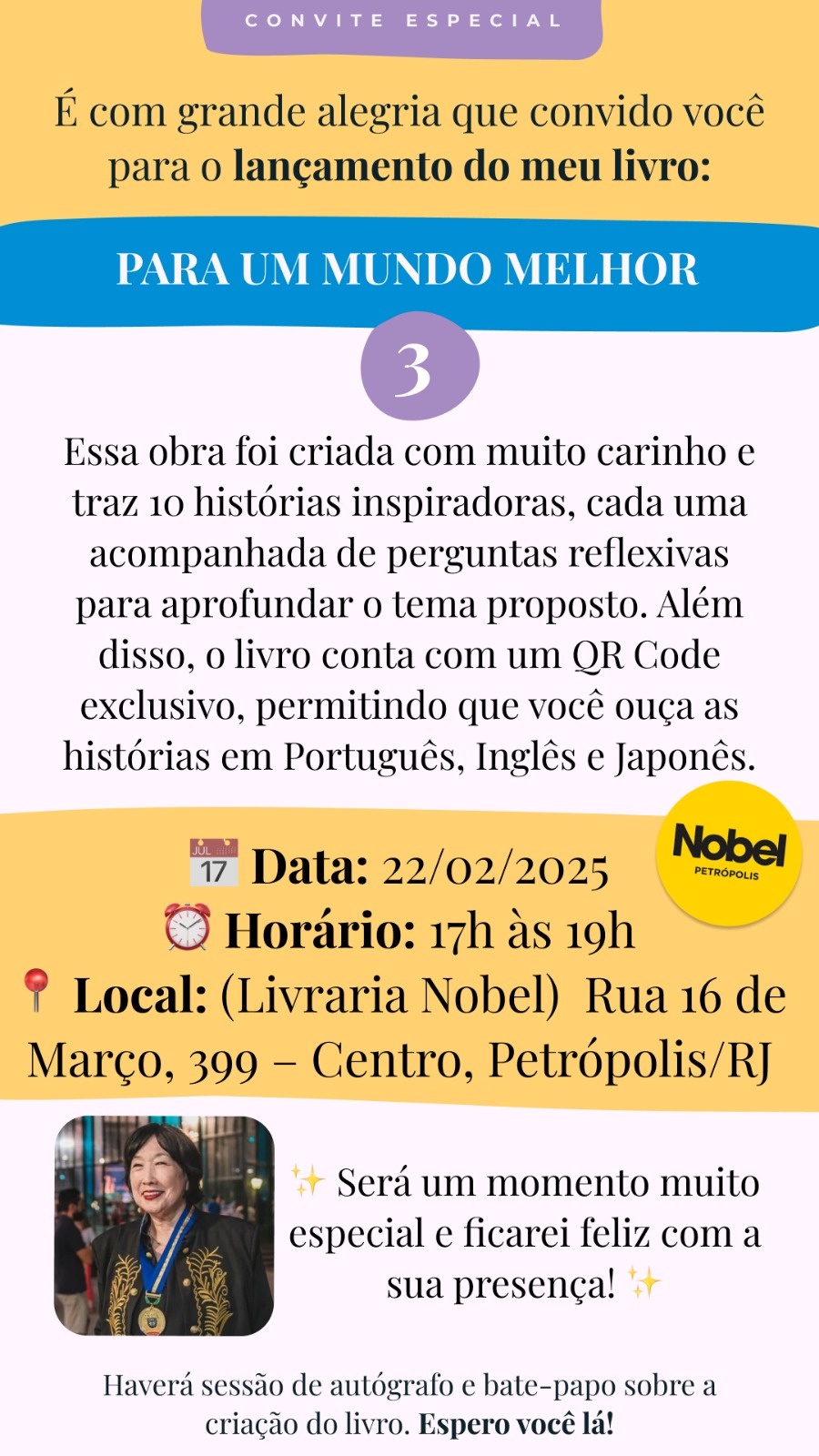 Lançamento do Livro 3 da série Para um Mundo Melhor - Livraria Nobel
